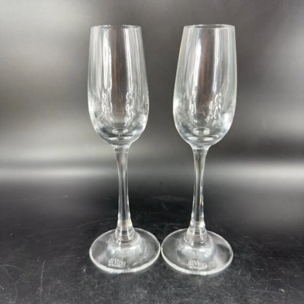 DeVino by Rosenthal Clear‎ Crystal Glasses Hand Blown Small Cups Barware Set 2